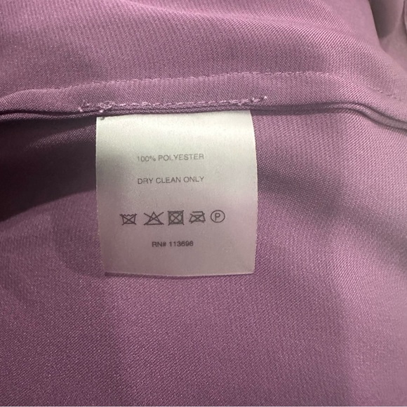Margaret O'Leary Purple Tie Neck Blouse Large Long Sleeve Designer Luxury READ - Picture 5 of 8